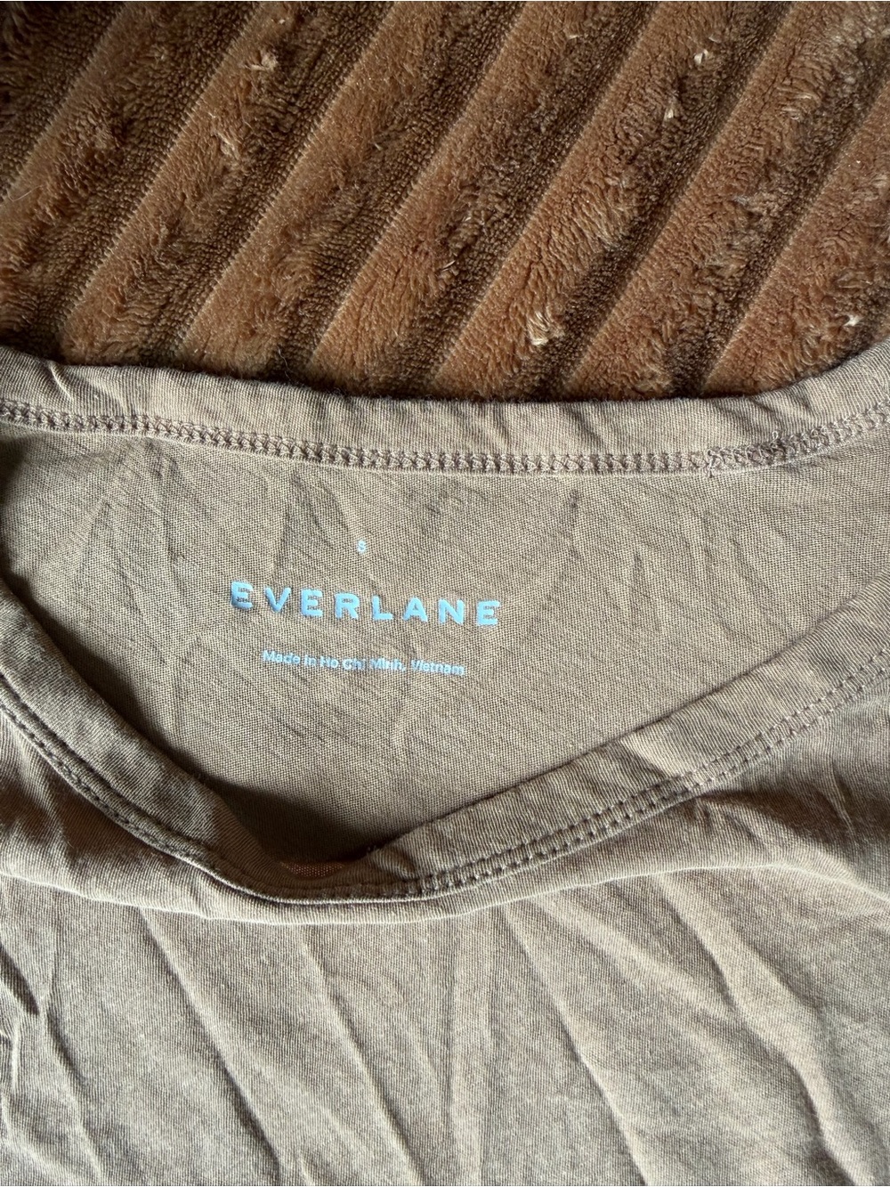 Everlane t shirt in light brown, very soft size S